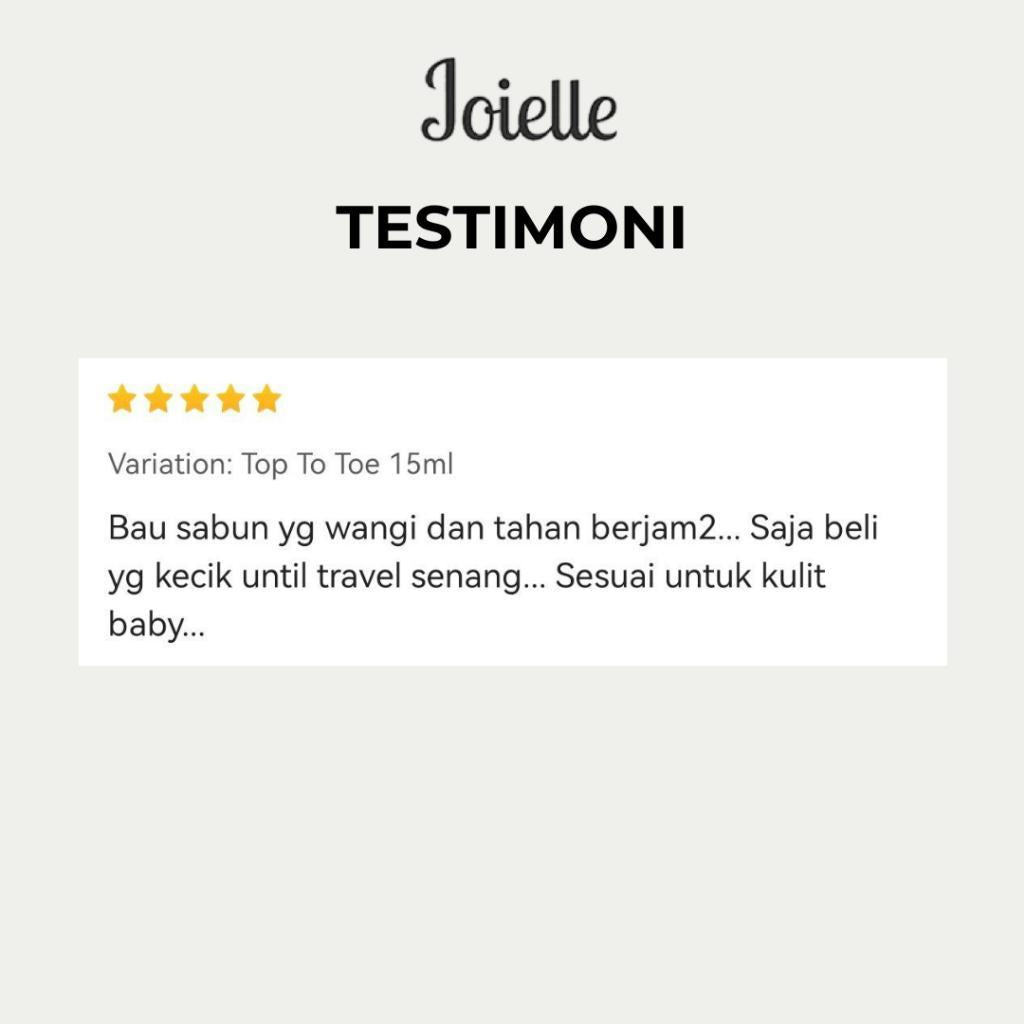 Joielle Sampler Pouch with Baby Cream 15g, Top to Toe 15ml, Oil 15ml, Natural Rub 15g, Wonder Cream 5g
