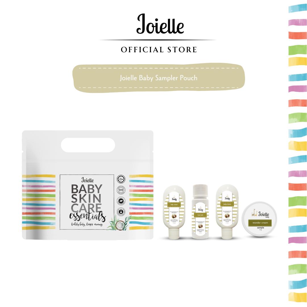 Joielle Sampler Pouch with VCO Cream 15g, VCO Bath 15ml, VCO Lotion 15ml, Wonder Cream 5g