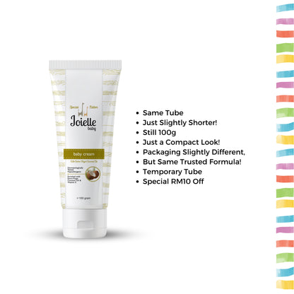 Joielle As-Is Baby Cream with Extra Virgin Coconut Oil Special Edition (Same Quality & Volume)- 100gram