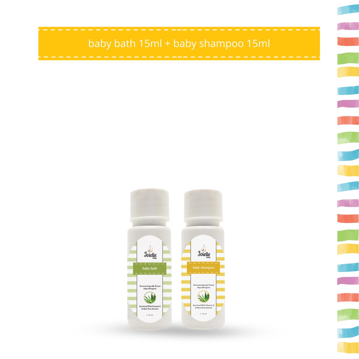 Joielle Combo Baby Bath + Baby Shampoo Enriched with Aloe Vera Extract and Vitamin E