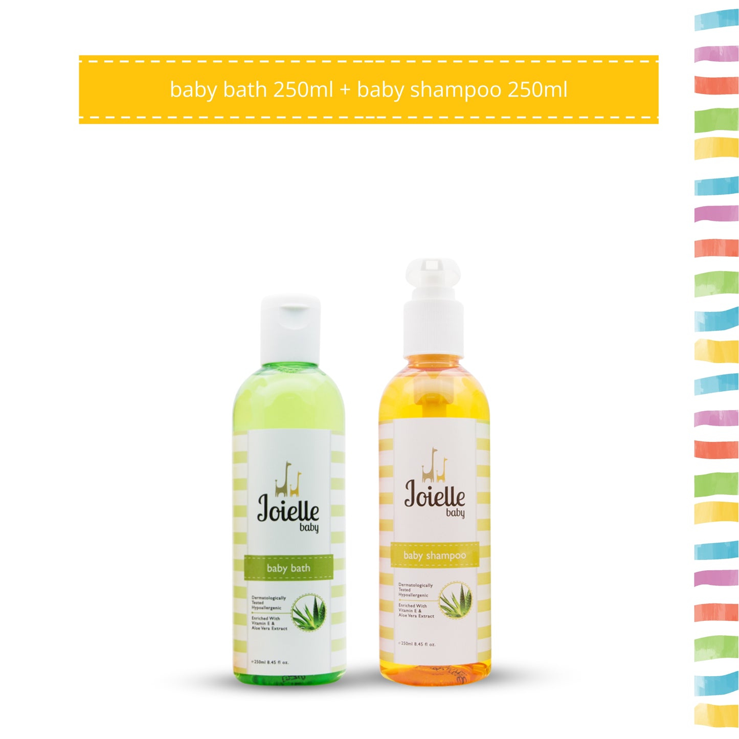 Joielle Combo Baby Bath + Baby Shampoo Enriched with Aloe Vera Extract and Vitamin E